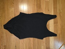 NWT Black Women's Tank Top Sleeveless Bodysuit Size Small Stretchy Light