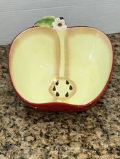 Vintage Cracker Barrel Sweet & Savory Apple 10.75” Ceramic Serving Bowl EUC