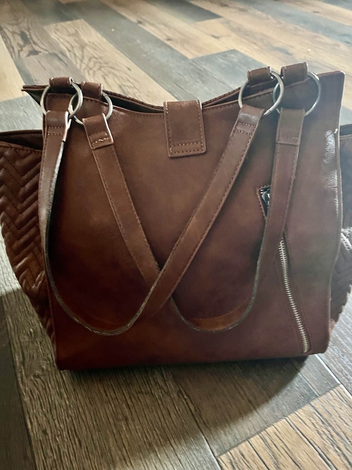 Catchfly Women’s Geometric Pattern Brown Large To… - image 5