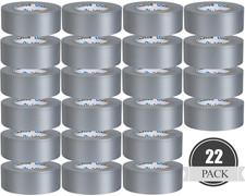 22 Pack Silver Duct Tape Bulk, 2 Inch X 660 Yards, Heavy Duty Waterproof, Strong
