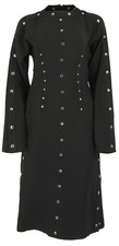 Stella McCartney Studded Midi Dress Womens US 0 Black Viscose NWT