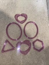 (6) Creative Memories Custom Cutting System Oval Triangle Heart Patterns