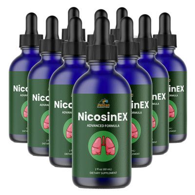 NicosinEX- Amino Diet Drops- Lung Support- 10 Bottles- 600ml (2fl oz)
