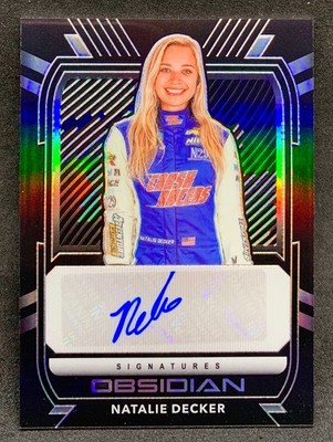 2021 Chronicles Obsidian NASCAR NATALIE DECKER Silver Prizm Rookie Auto SP