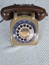 Vintage 1964 Retro GPO 706 Two Tone Brown Rotary Dial Telephone Iconic Rare Find