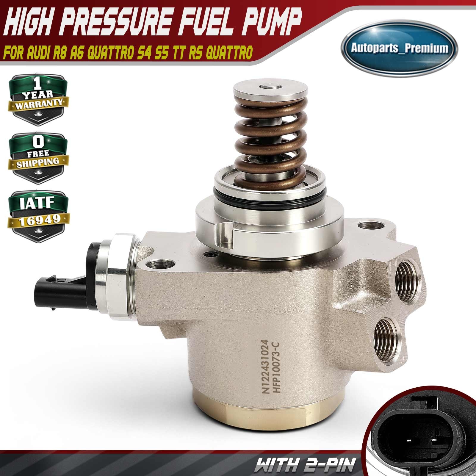 High Pressure Fuel Pump for Audi R8 A6 Quattro S4 S5 TT RS Quattro 07L127025E