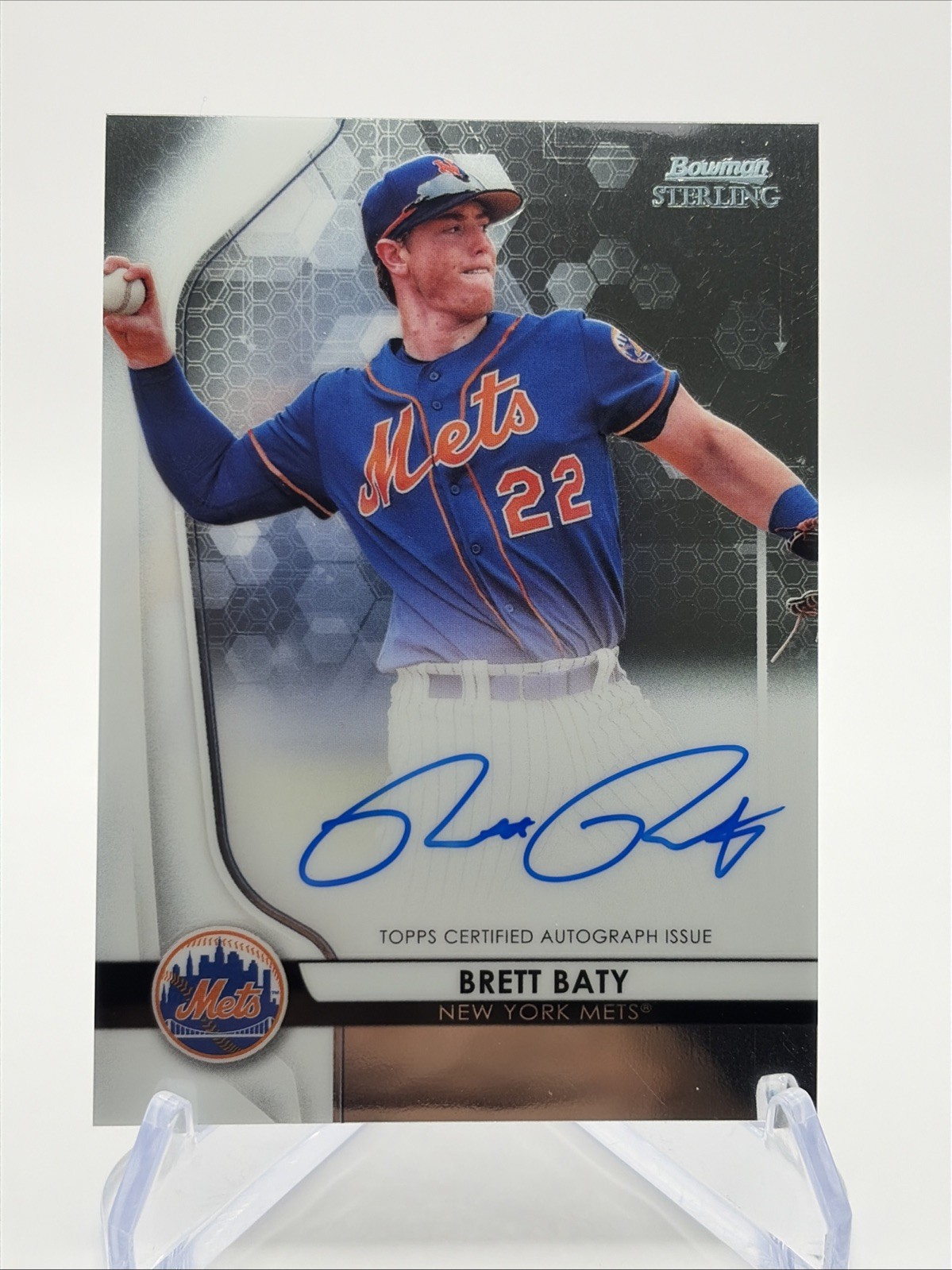 2020 Topps Bowman Sterling Brett Baty Prospect Autographs Auto #BSPA-BB Mets