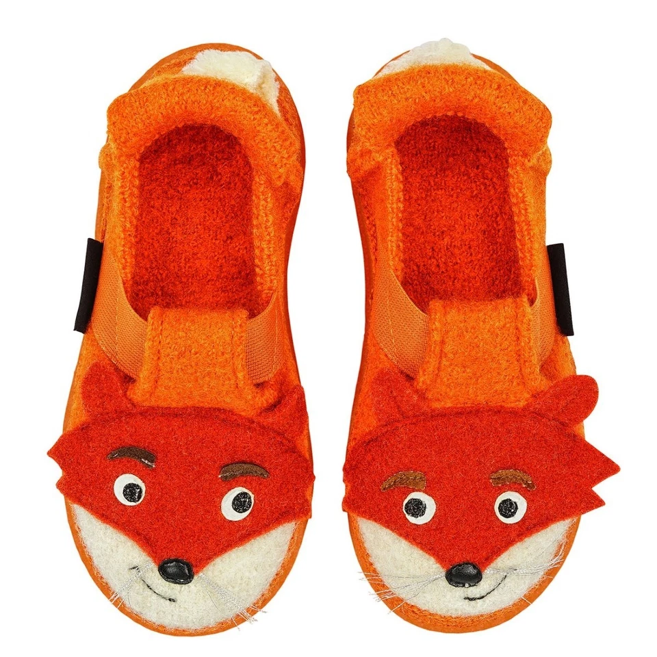 Nanga Fox 2.0 Kinder Hausschuh Slipper Wolle Latexsohle Barfussschuh Gr.23-36