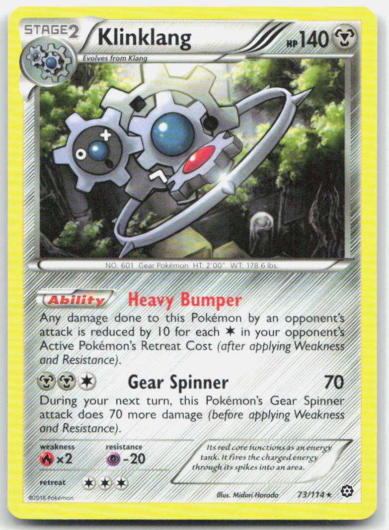 Klinklang (XY Steam Siege) 73/114 Rare Deck Exclusives Pokemon Lightly Played