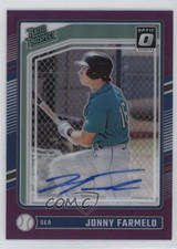 2024 Panini Donruss Optic Purple Prizm Signatures 36/49 Jonny Farmelo Auto 15xk