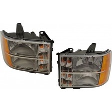 For 2007-2013 Gmc Sierra 1500 Pair Headlights Driver Passenger Side