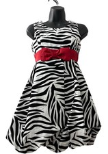 SPEECHLESS Big Girls Animal Print Dress W/ Satin Bow Size 14