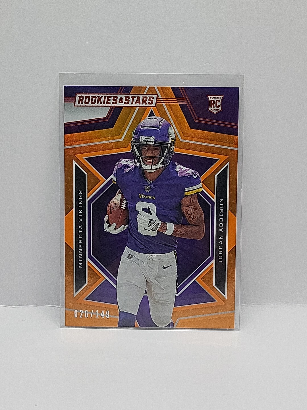 🔥2023 Panini Rookies & Stars Jordan Addison Orange /149 Vikings RC #157