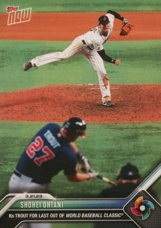 2023 Topps Now World Baseball Classic - Mike Trout Shohei Ohtani