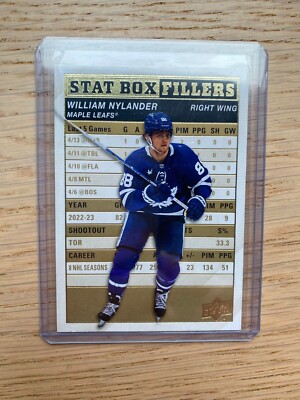 2023-24 Upper Deck Series 1 - Stat Box Fillers Gold #SB-16 William Nylander