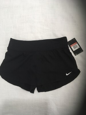 Nike Women's Black Solid Element Pull-On Boardshorts Swimwear Size