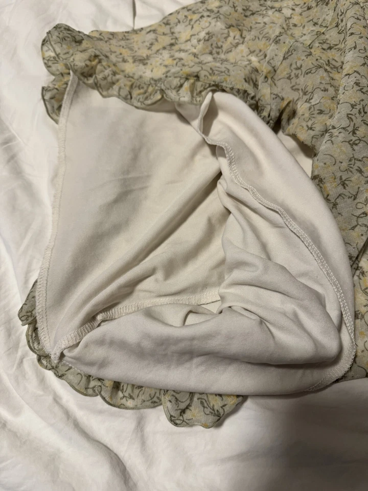 Falda midi Valerie Stevens vintage transparente en capas talla M - Cottagecore Foto 4 de 4