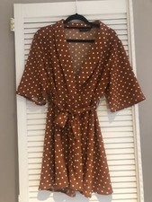 prettylittle thing summer wrap dress size 8
