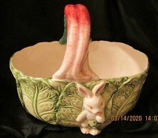 Bunny Lane Easter Cabbage Ceramic Basket Hand...