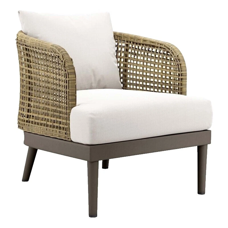 Cadeiras de Vime Branco pátio Poltronas