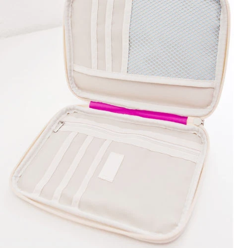 Cartera de viaje grande con cremallera para documentos de pasaporte (7,5" L x 0,8" W x 9" H) Foto 4 de 4