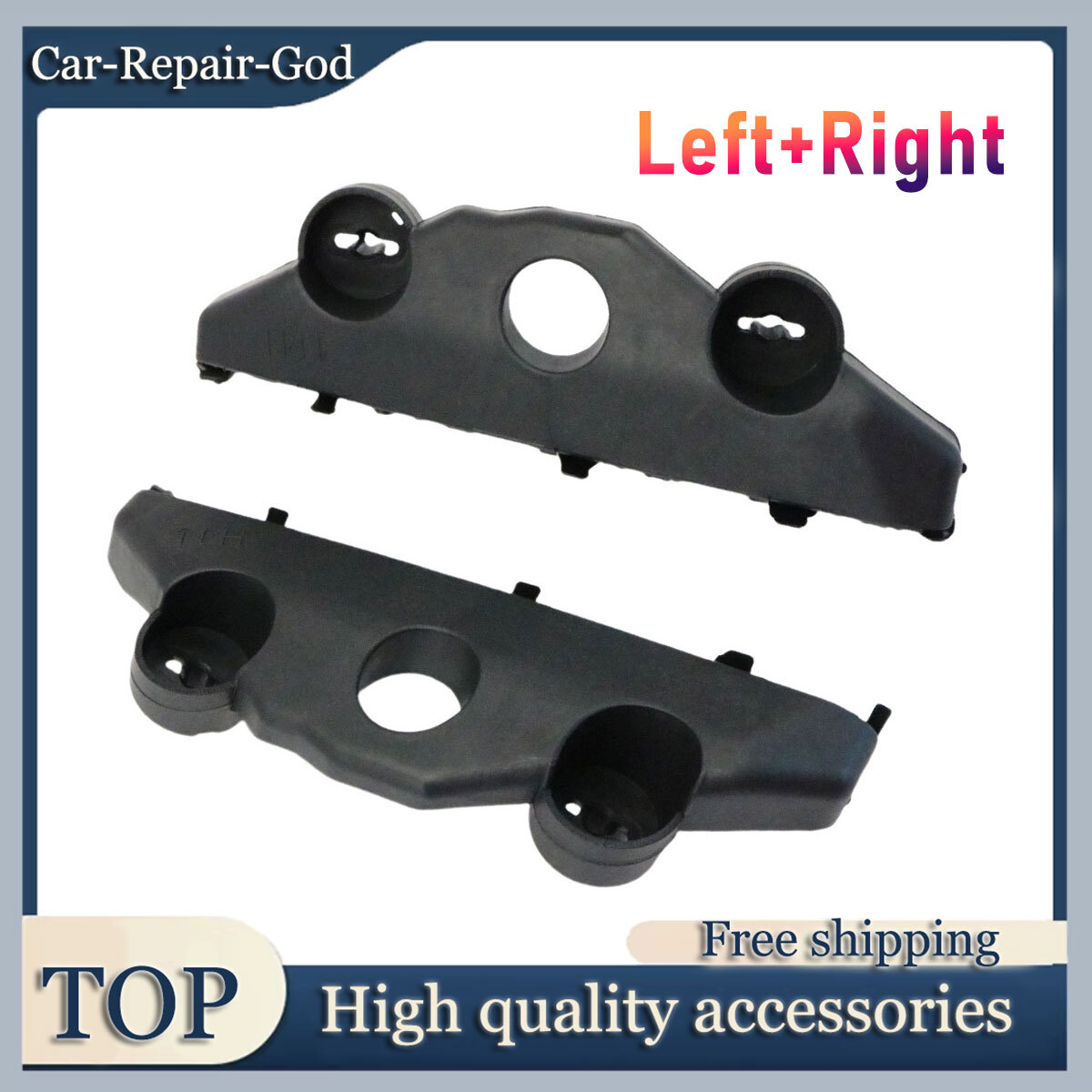 Nissan Versa 2020-2024 Front Bumper Bracket Set Driver & Passenger Side