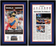 2022 World Series Houston Astros GM 4 No Hitter Classic Matted & Framed Set!