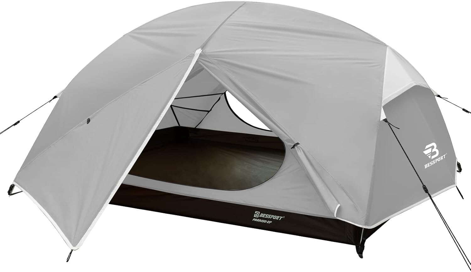 Tienda de campaña Bessport para 2 personas ultraligera impermeable para senderismo al aire libre