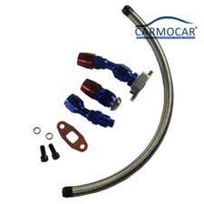 Stainless Braided Turbo Charger 17 Oil Feed Return Drain Line10an Fitting Kits