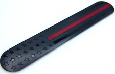 1x Metal Thin Red Line Flag Decal Sticker Emblem Size 6" x 1"