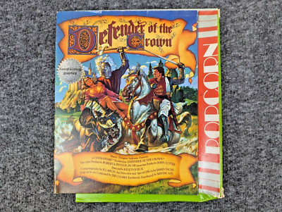 Vintage Defender Of The Crown Big Box PC IBM Tandy 1000 Cinemaware Interactive
