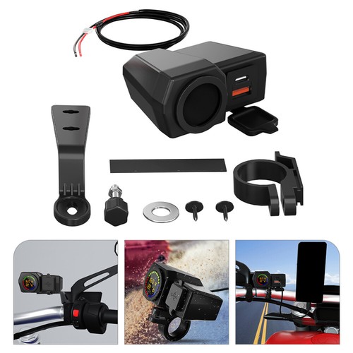 Set of 2 Motorcycle Charger Usb Charging Port Mobile Phone Chargers - Afbeelding 9 van 12
