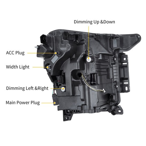 VLAND Full LED Projector Headlights For 2021-2023 Ford F-150 Front Lamps A Pair - Picture 8 of 12