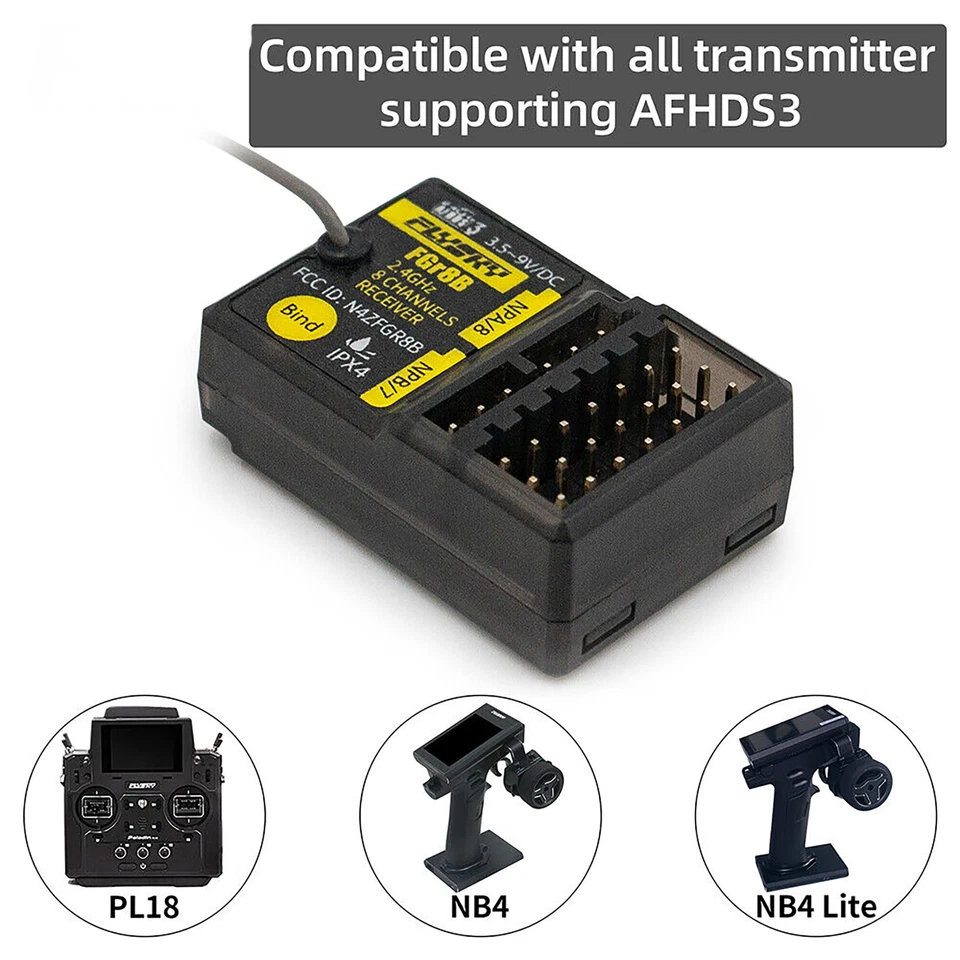 Flysky FGR8B Empfänger AFHDS Ausgangsempfänger für Flysky NB4 RC-Sender - Bild 2 von 4