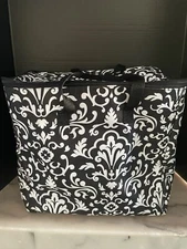 Thirty-one Black and White Zipper Tote Trunk Organizer