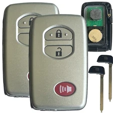 2 Replacement For 2009-2019 Toyota 3-Button Smart Key / PN: 89904-35010 HYQ14ACX