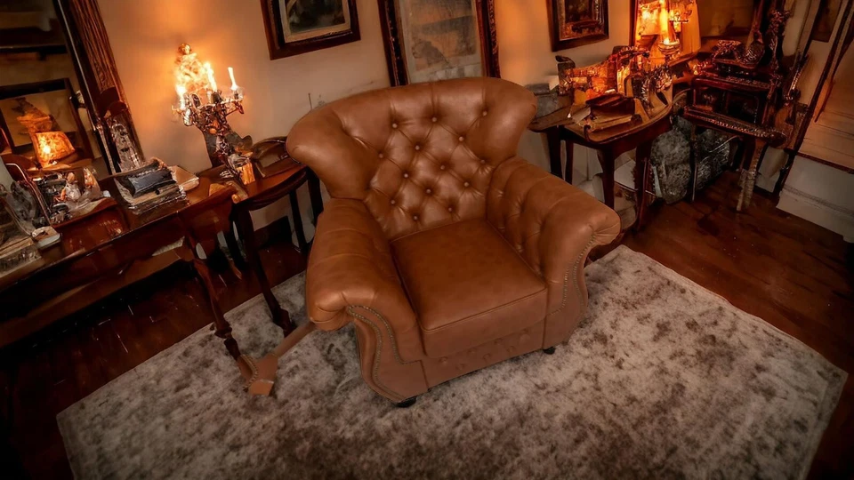 Chesterfield Set 3-2-1 HOWLAND Premium Corium Leder A1SP900 - Bild 4 von 4