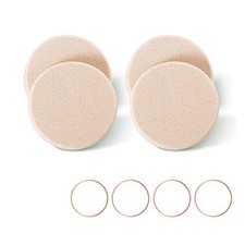 OWLFAVO 4pcs Round Makeup Sponges Supplement, Beauty Face Primer Compact Powder