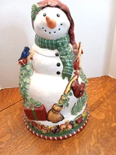 Tracey Porter Limited Edition  / Winterland Snowman / Cookie Jar