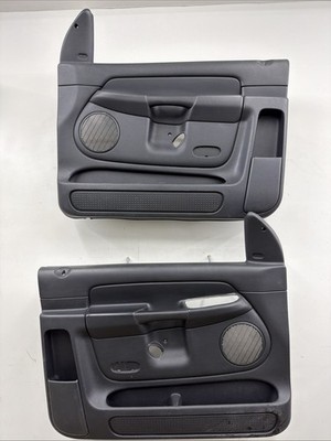 02-05 Dodge Ram 1500 Power Door Panels OEM 2 Door Regular Cab Black