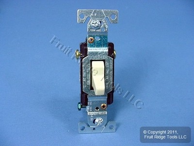 Eagle CS315V Ivory Electric Commercial Toggle Wall Light Switch 3-Way 15A Bulk