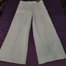 womens LEE strached Pants, Size 14M wide gray comfort fashion warm VTG