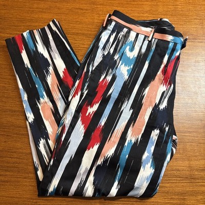Mr Turk Men s 32 Bold Retro Paint Brush Print Pants. Flat Front *read