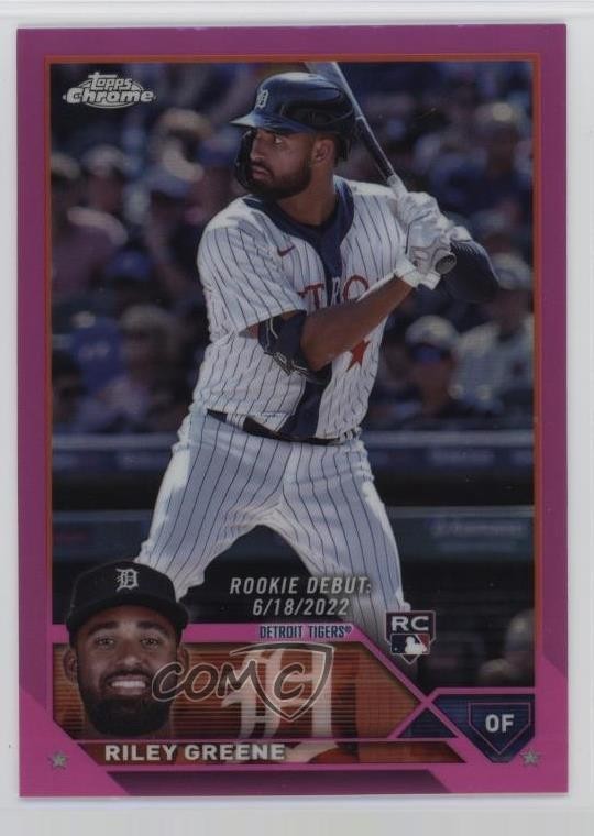2023 Topps Chrome Update Rookie Debut Pink Refractor Riley Greene #USC128 0l44