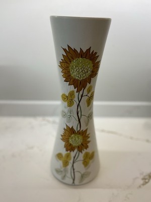 Elgreave handbemalte Sonnenblumen große Vase - Vintage Keramik - Sammlerstück