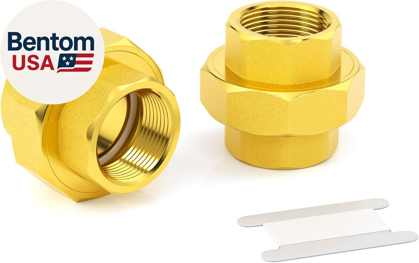 Brass Pipe Fitting, Brass Union 1/2" Female Pipe Fitting, for Connecting and Ext