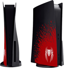 PS5 Disc Edition Plastic Front Plates Faceplates   Cover Red Black Spider Style