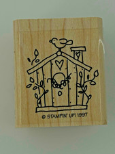 Stampin Up Birdhouse 1997 Wood Mount Rubber Stamp
