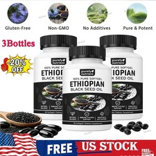 Ethiopian Black Seed Oil Softgels 4.64 Thymoquinone Gluten-Free, 60 capsules