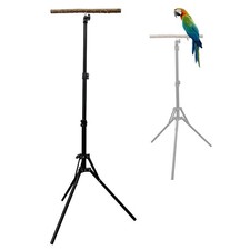 kathson 28-60inches Height Adjustable Bird Perch, Pepperwood Parrot Perch Sta...